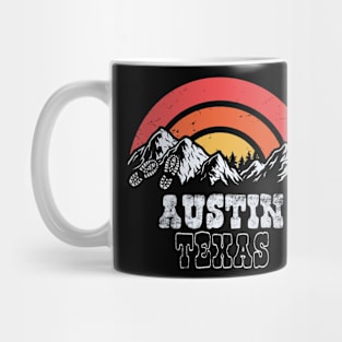 Austin Texas Vintage Sunset Hiking Mug